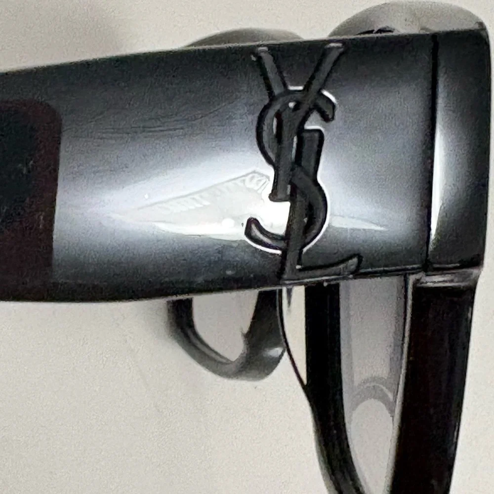 YSL - SAINT LAURENT Acetate Square SLM9 002 Sunglasses Black/Gray